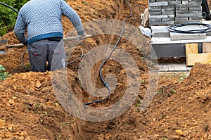 electric cable in the ground