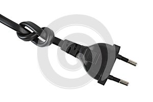 Electric cable with knot