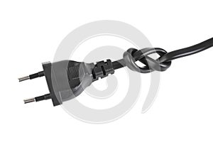 Electric cable with knot