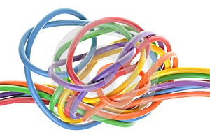 Electric cable with knot