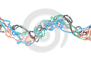 Electric cable with knot