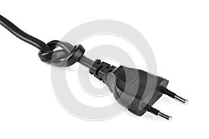 Electric cable with knot