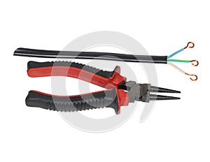 ELECTRIC CABLE and round pliers