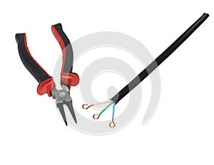 ELECTRIC CABLE and round pliers