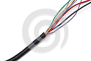 Electric Cable on White Background