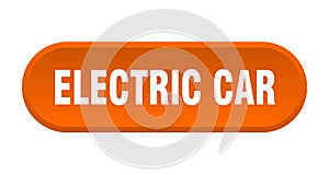 electric car button. rounded sign on white background