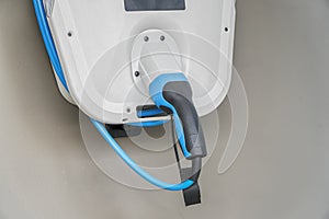 Electric car charger. Power supply electric car charging for electric car technology transportation in the future