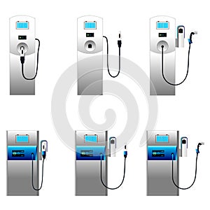 Electric car charging column set 2