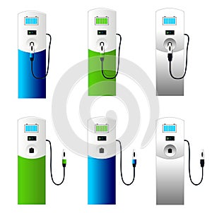 Electric car charging column set 3