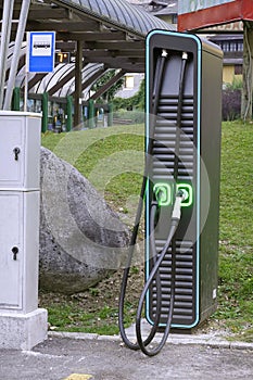 Electric car charging station for charge EV battery.