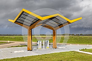 Electric car charging station