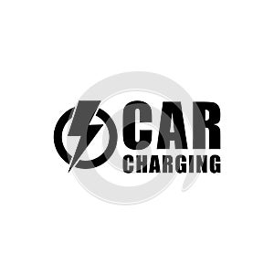 Electric car charging station icon isolated on white background