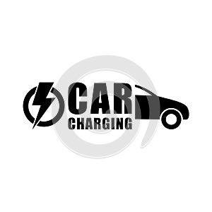 Electric car charging station icon isolated on white background