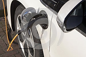 Electric car charging photo