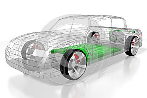 Electric car - e-mobility concept