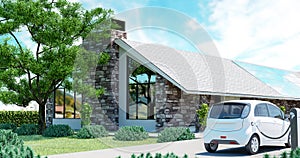 Electric Car and ecological house
