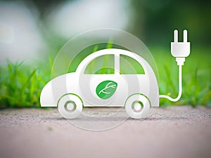 Electric car ecology concept