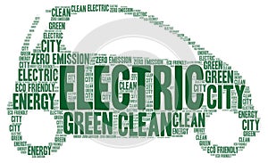 Electric car - EV vehicle clean and green