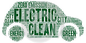 Electric car - EV vehicle clean and green