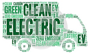 Electric car - EV vehicle clean and green