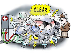 Electric car gets restarted