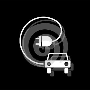 Electric Car icon flat