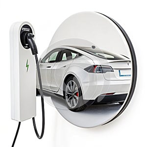 Electric car icon isolated on white background