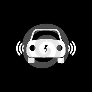 Electric car icon. vector illustration. E-car sign