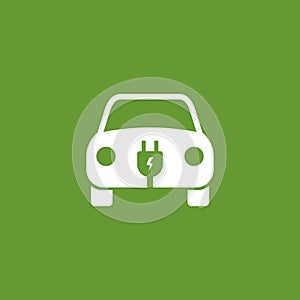 Electric car icon. vector illustration. E-car sign