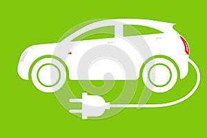 Electric Car Logo. Eco Vehicles Symbol. Ecological Transport Icon