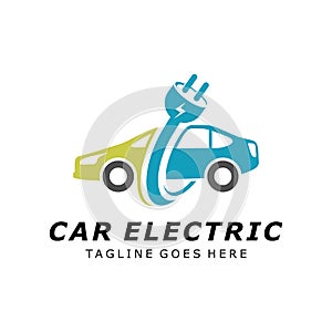 Electric Car logo symbol or icon template