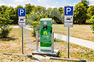 Electric car plug statio