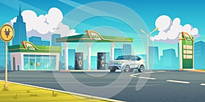 Electric car recharge station ev refueling service