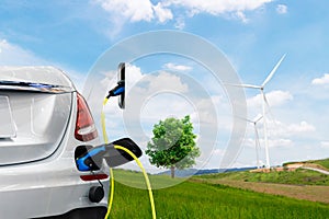 Electric car renewable cean energy the future