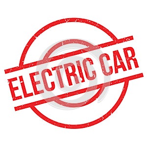 Electric Car rubber stamp