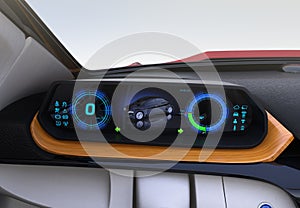 Electric car`s dashboard concept