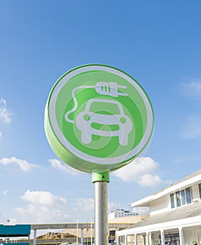 Electric car symbol