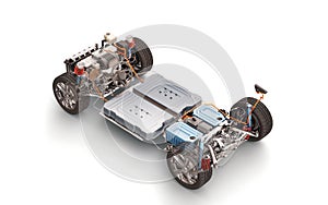 Electric car system, under carriage chassis photo