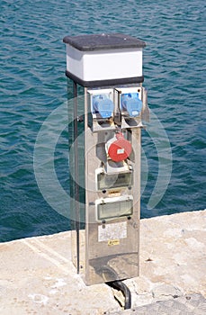 Electric charging point for boats