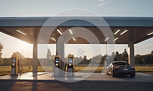 Electric charging stations. Refueling for electric vehicles