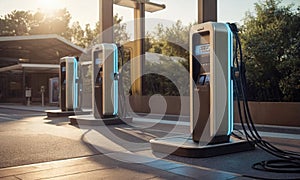 Electric charging stations. Refueling for electric vehicles