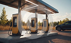 Electric charging stations. Refueling for electric vehicles