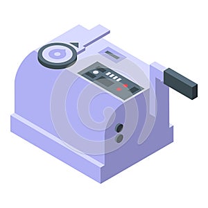 Electric cipher icon, isometric style