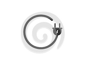 Electric circle shape design. electric cable. Electricity