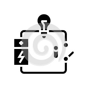electric circuit electrical engineer glyph icon vector illustration