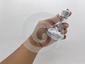 Electric Clean Bright Light Bulb in White  Background