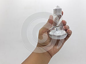 Electric Clean Bright Light Bulb in White  Background