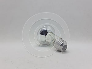 Electric Clean Bright Light Bulb in White Isolated Background