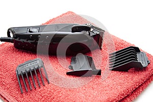 Electric clippers with towel