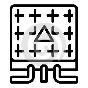 Electric commutator box icon, outline style photo